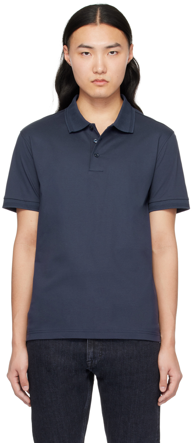 Shop Tiger Of Sweden Navy Riose Polo In 284-light Ink