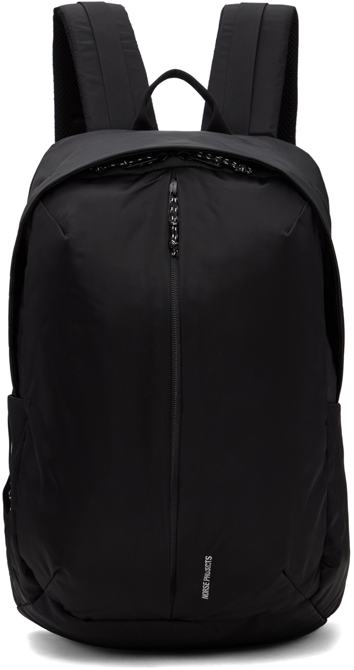 Norse Projects Black Nylon Day Pack Backpack In Metallic