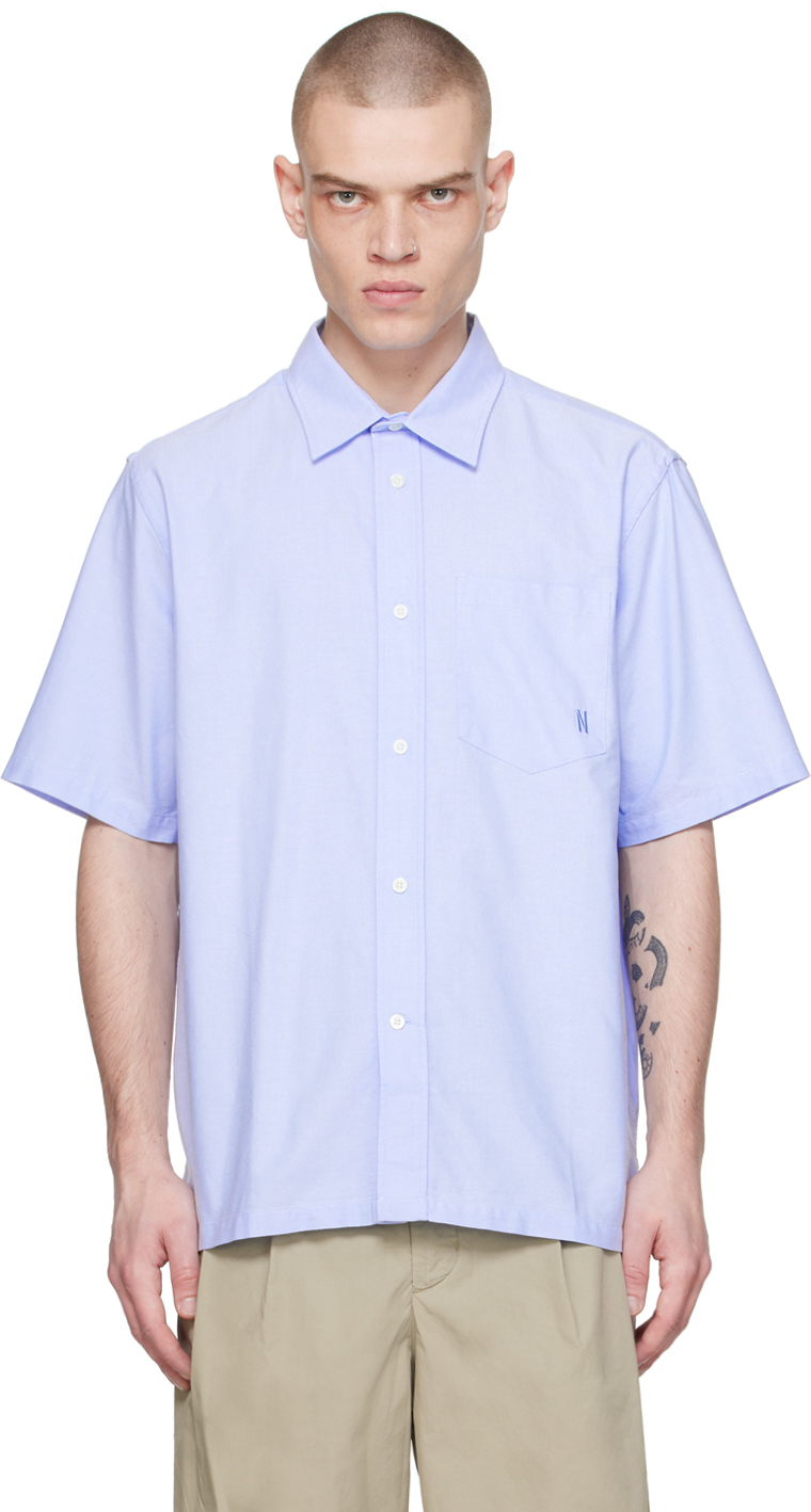 Norse Projects Blue Ivan Shirt In Pale Blue