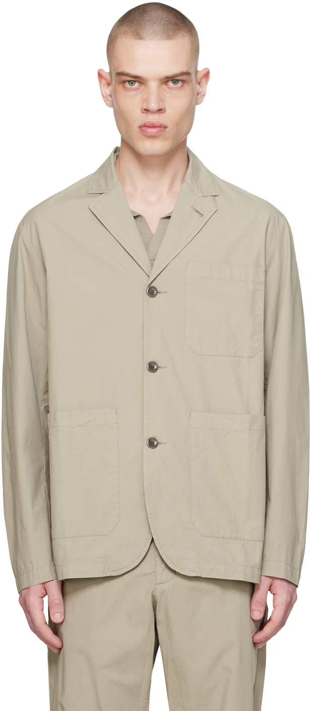 Norse Projects Gray Nilas Blazer In Clay