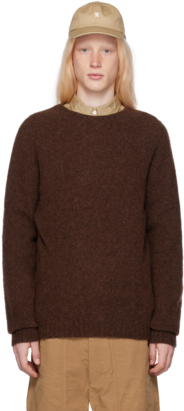 Norse Projects Brown Birnir Sweater In 2015 Rust Brown