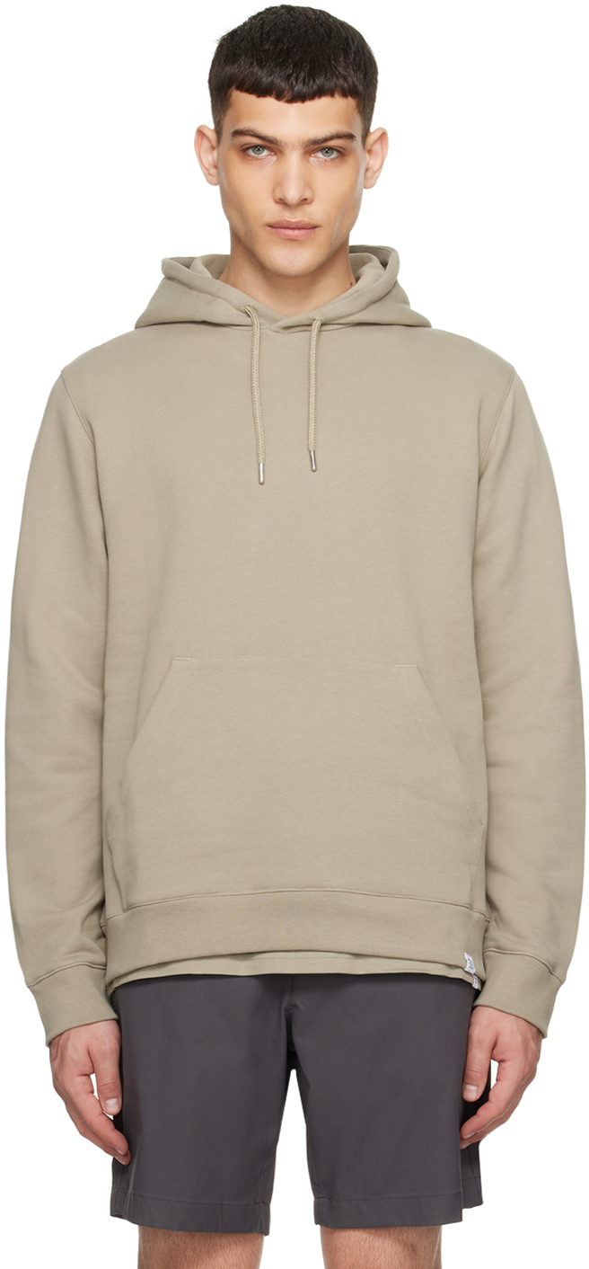 Shop Norse Projects Taupe Vagn Hoodie In Clay
