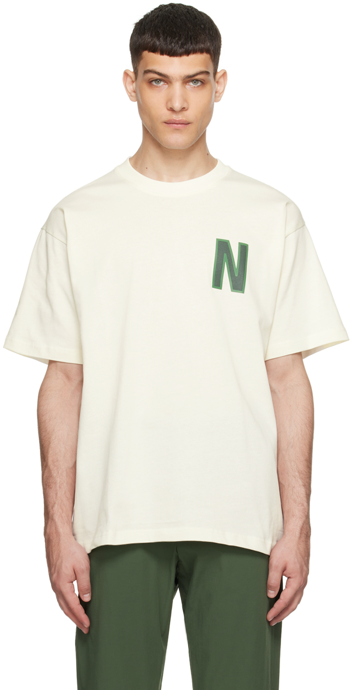 Shop Norse Projects Off-white Simon T-shirt In Ecru