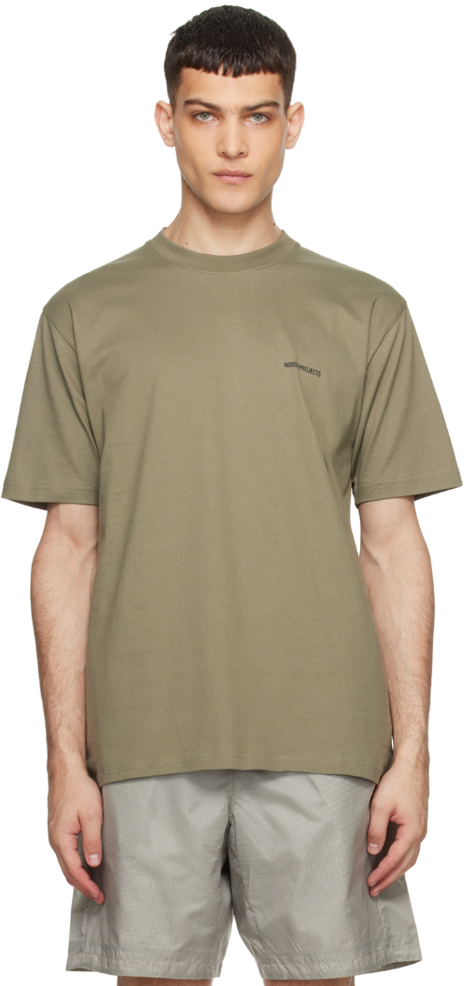 Norse Projects Green Johannes T-shirt In Sediment Green