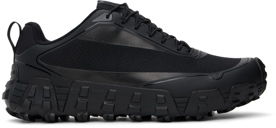 Black Lace Up Hyper Runner V08 Sneakers