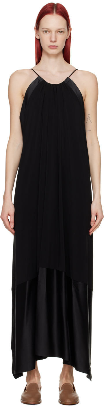 Robe longue Samaria noire Max Mara en solde