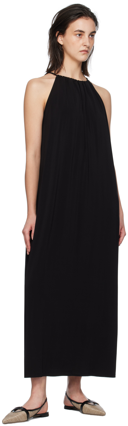 Max Mara Garda Viscose Jersey Midi Dress In 4 Black