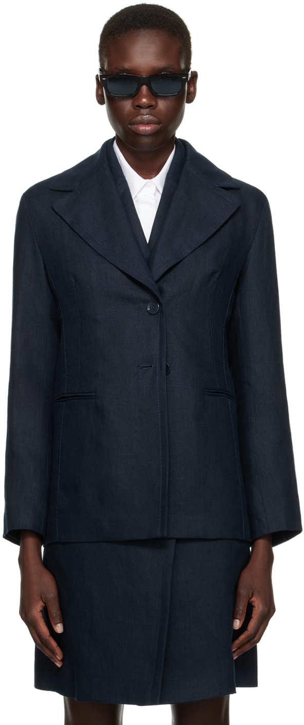 【関税込み】Max Mara ネイビー Ricordo ジャケット Max Maraのネイビー Ricordo ジャケットがセール中