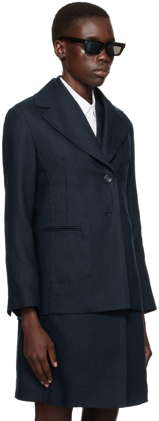 Max Mara Navy Ricordo Jacket In 2 Navy