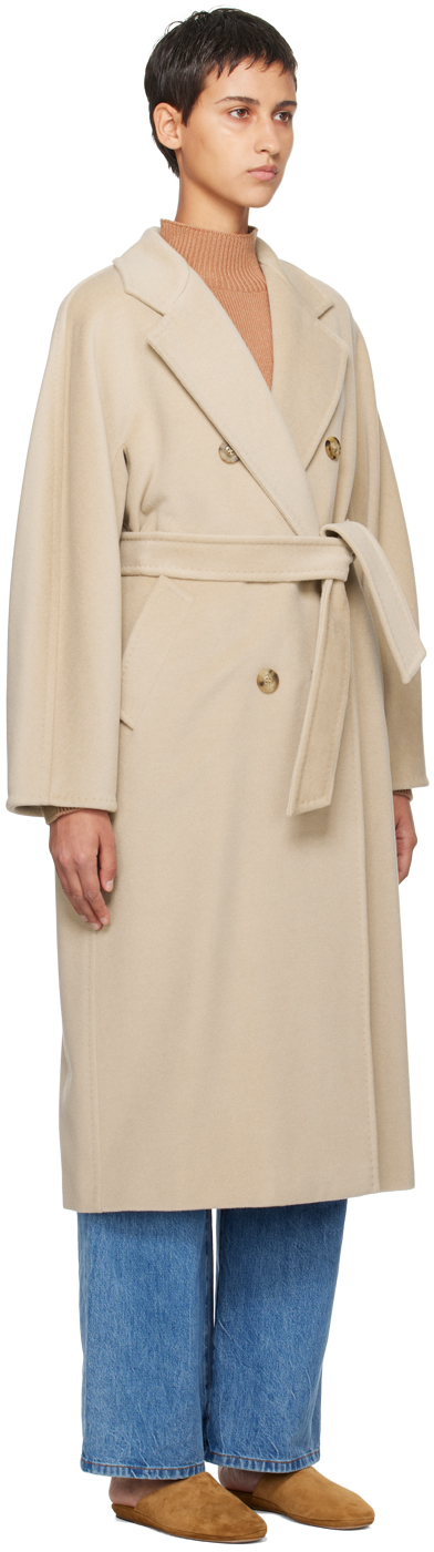 Max Mara Beige Madame Coat In 032 Sand