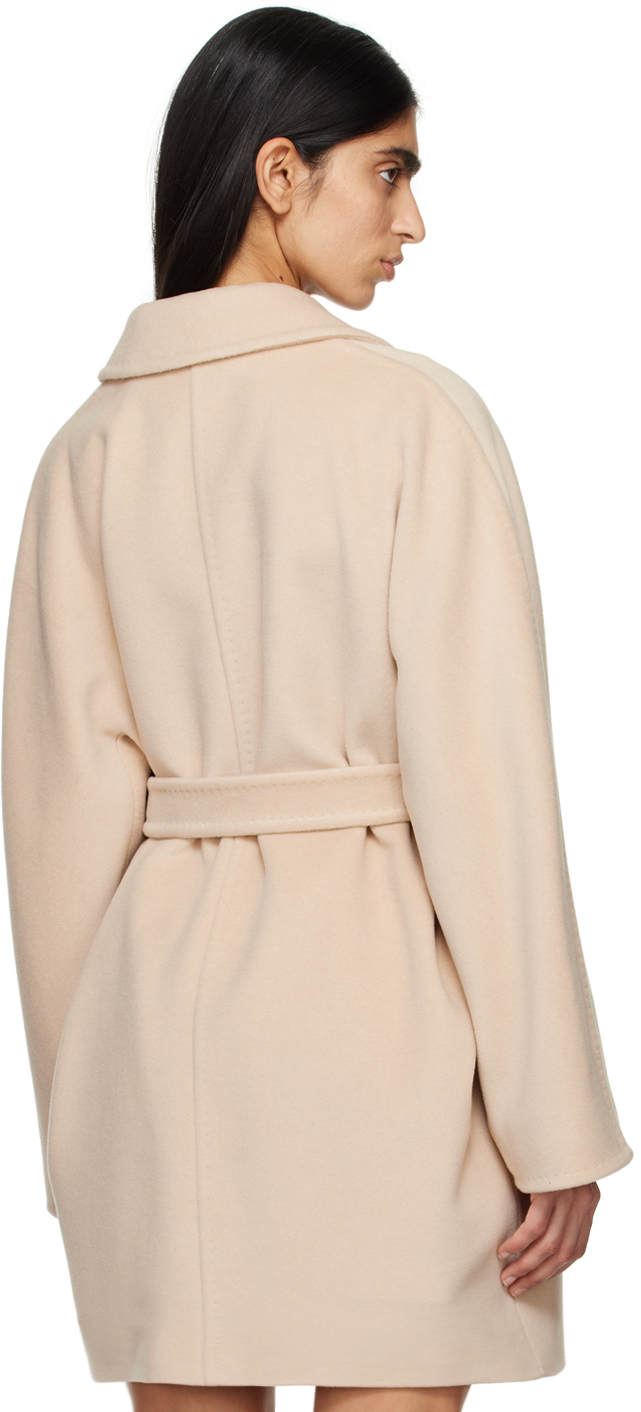 Max Mara Oversized Wool And Cashmere Coat With Lapel Collar And Kimono Sleeves In 12 Beige