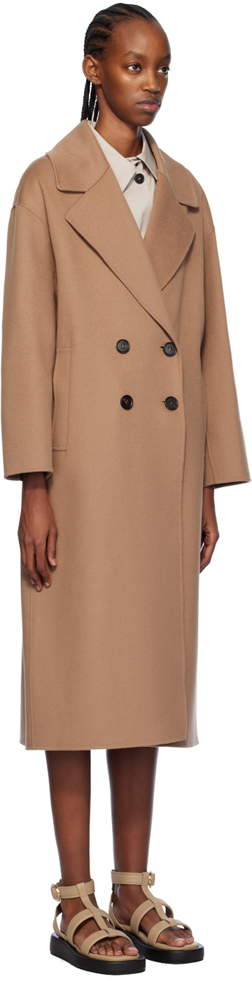 Max Mara Brown Holland Coat In 014 Camel