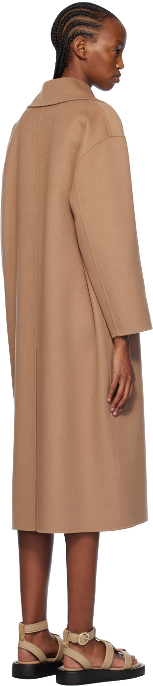 Max Mara Brown Holland Coat In 014 Camel