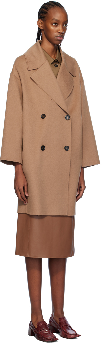 Max Mara Brown Eleonora Coat In 45 Camel