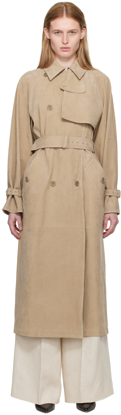 【関税込み】Max Mara ベージュ Quinto レザーコート Max Maraのベージュ Quinto レザーコートがセール中