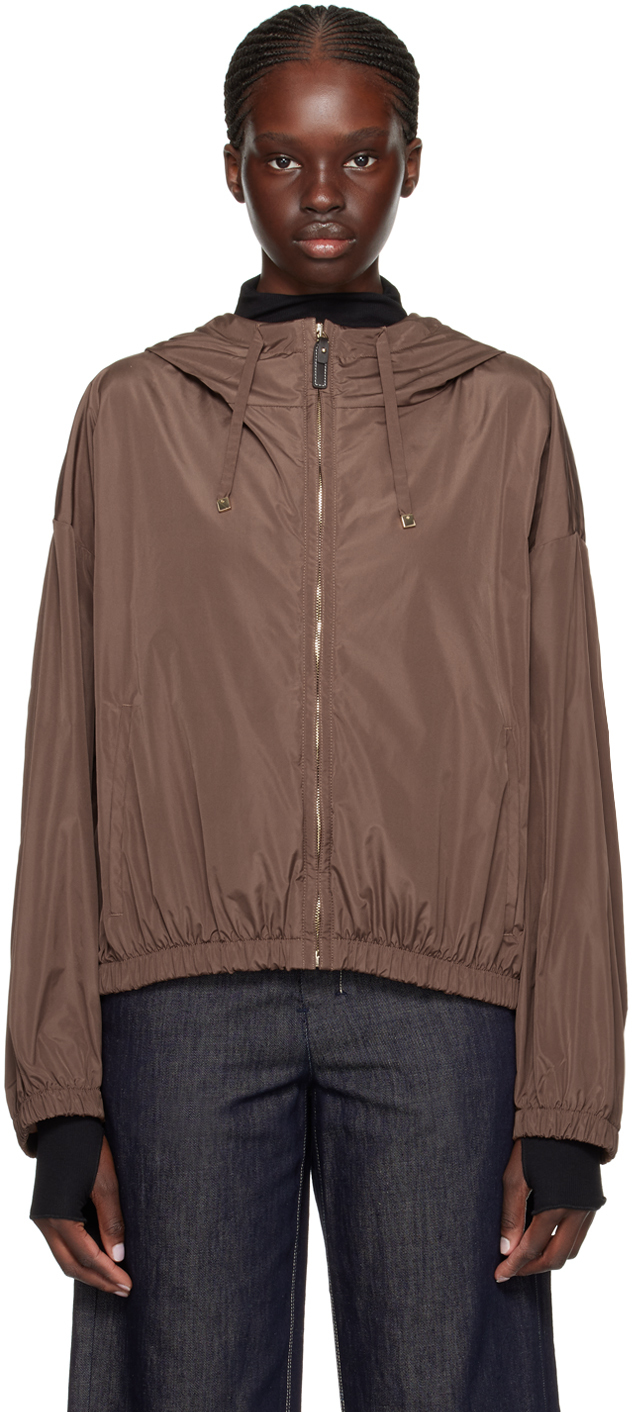 Shop Max Mara Brown Taffci Jacket In 9 Tobacco