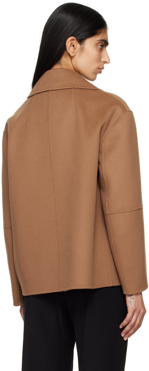 Max Mara Tan Double-breasted Jacket In 093 Caramel