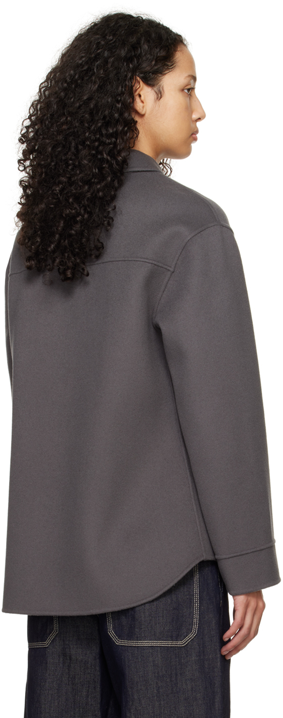 Max Mara Gray Ellen Jacket In 2 Dark Grey