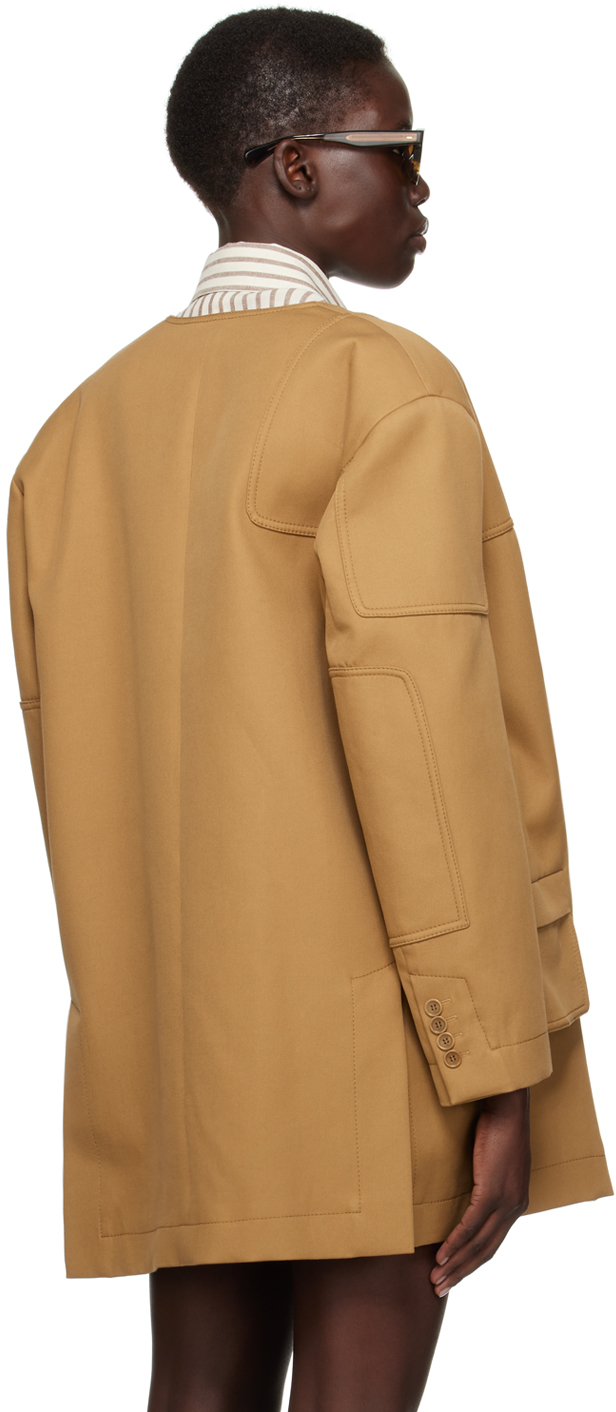 Max Mara Brown Portici Jacket In 6 Cuoio