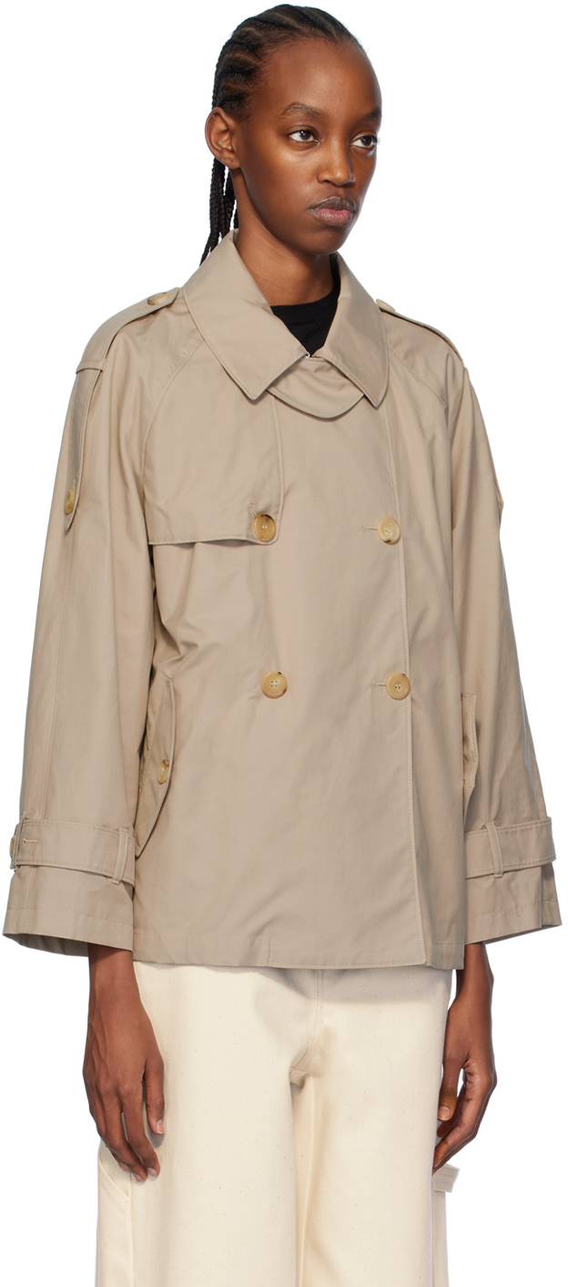 Max Mara Trenchcoat The Cube Dtrench Aus Twill In 13 Beige