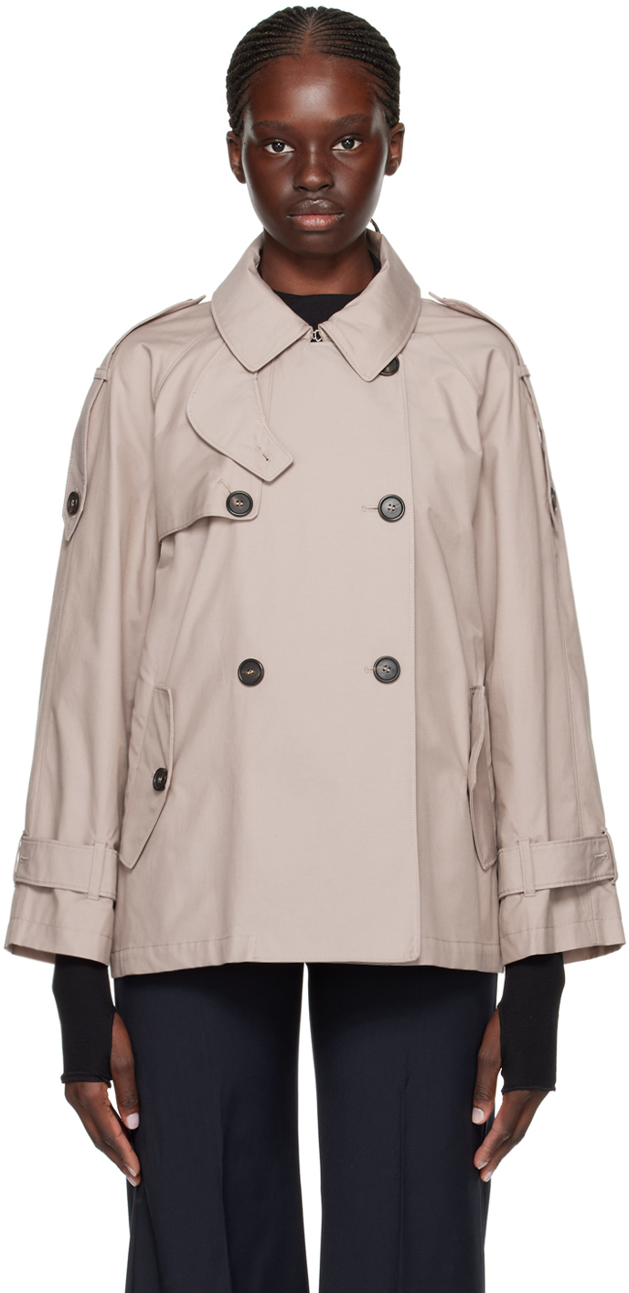 Shop Max Mara Brown Dtrench Jacket In 8 Powder