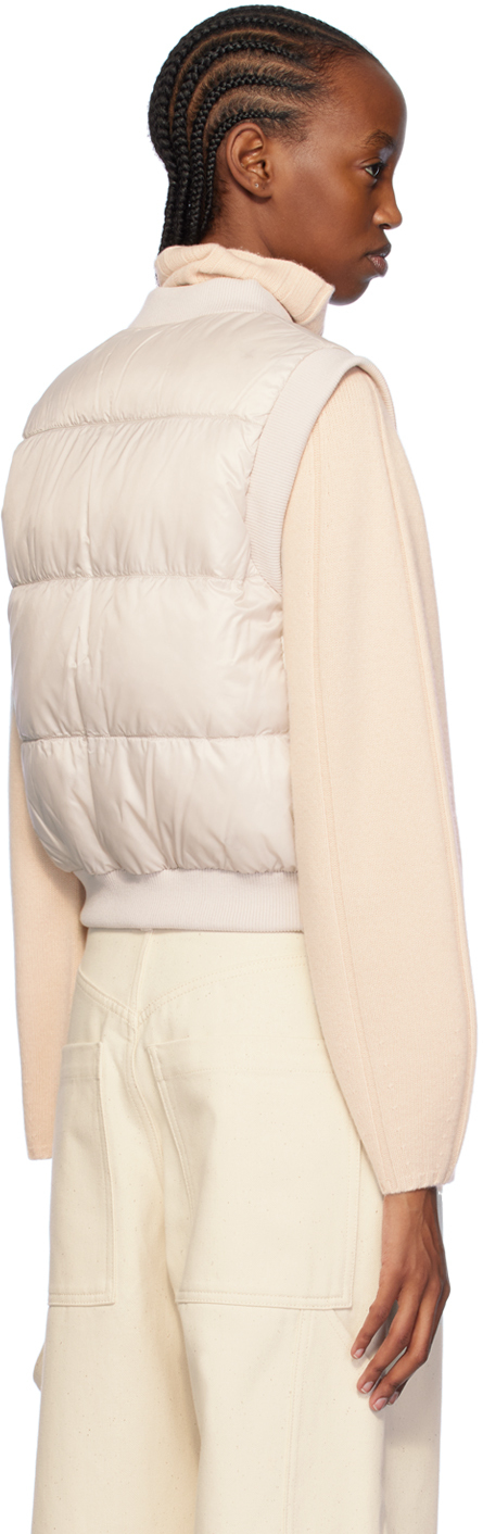 Max Mara Beige Asoft Down Vest In 81 Sand