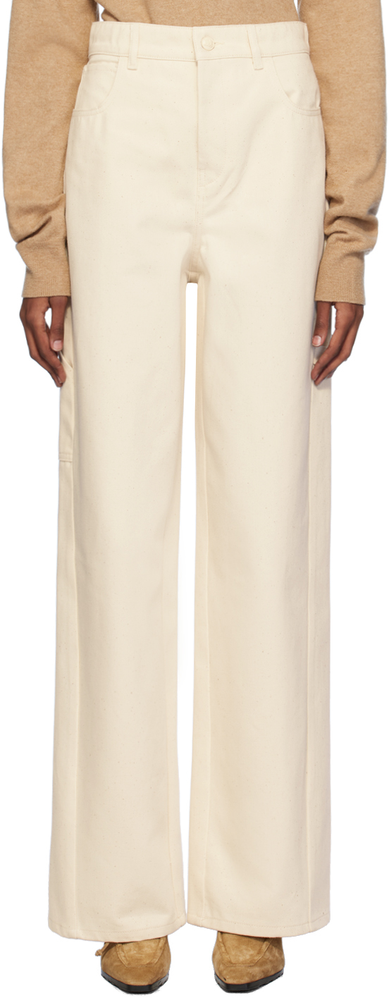 Max Mara Segnale High-rise Wide-leg Jeans In 2 Ivory