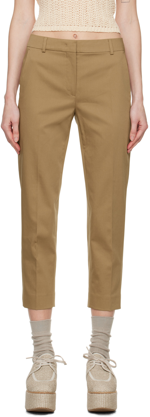 MAX MARA BEIGE LINCE TROUSERS 