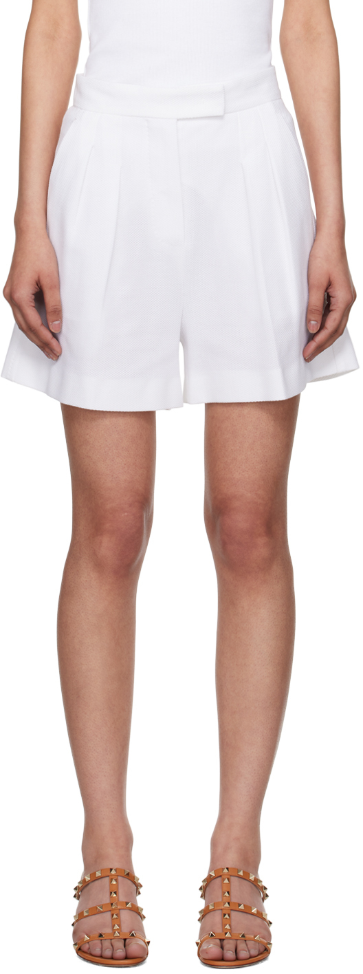 Shop Max Mara White Jessica Shorts In 3 White