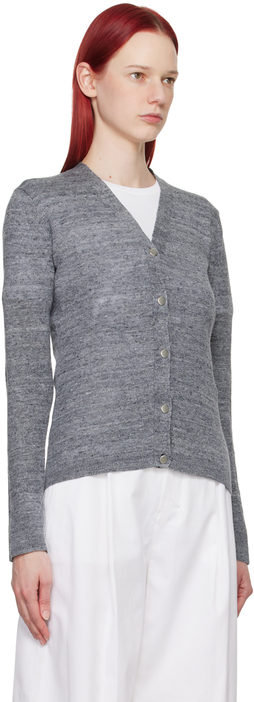 Max Mara Gray Carta Cardigan In 1 Medium Grey