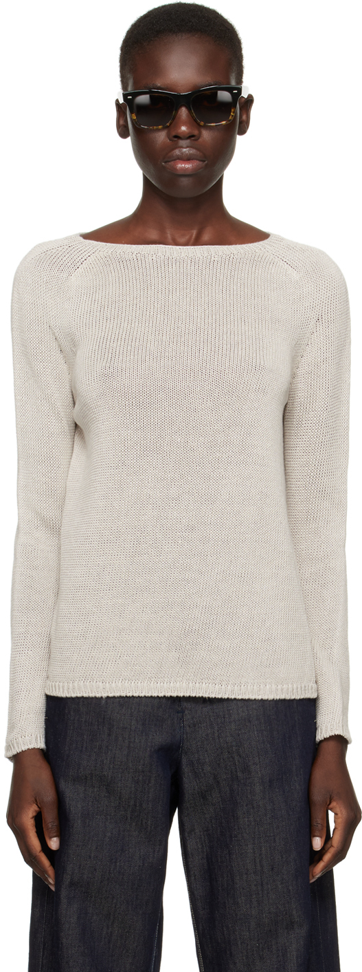 Max Mara Off-white Giolina Sweater In 7 Ecru