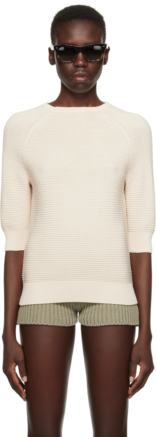Shop Max Mara Off-white Odilia Sweater In 4 Ivory