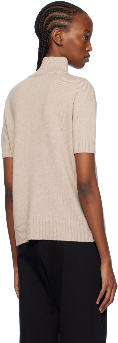 Max Mara Paola High-neck Wool Cashmere Sweater In 002 Sand