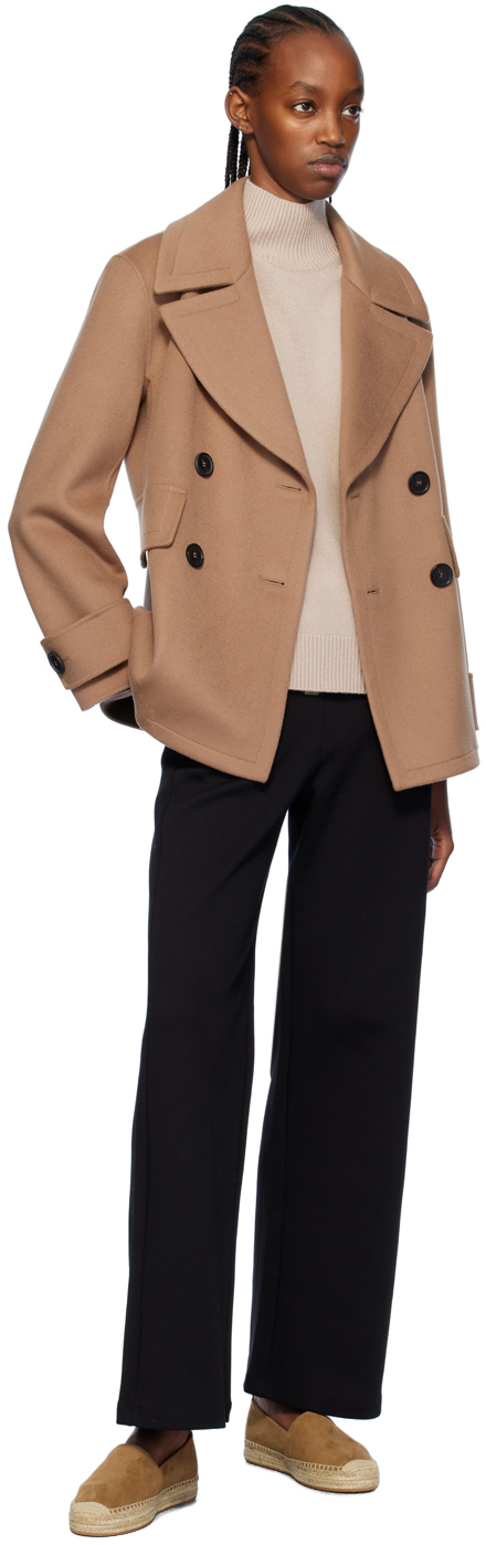 Max Mara Paola High-neck Wool Cashmere Sweater In 002 Sand
