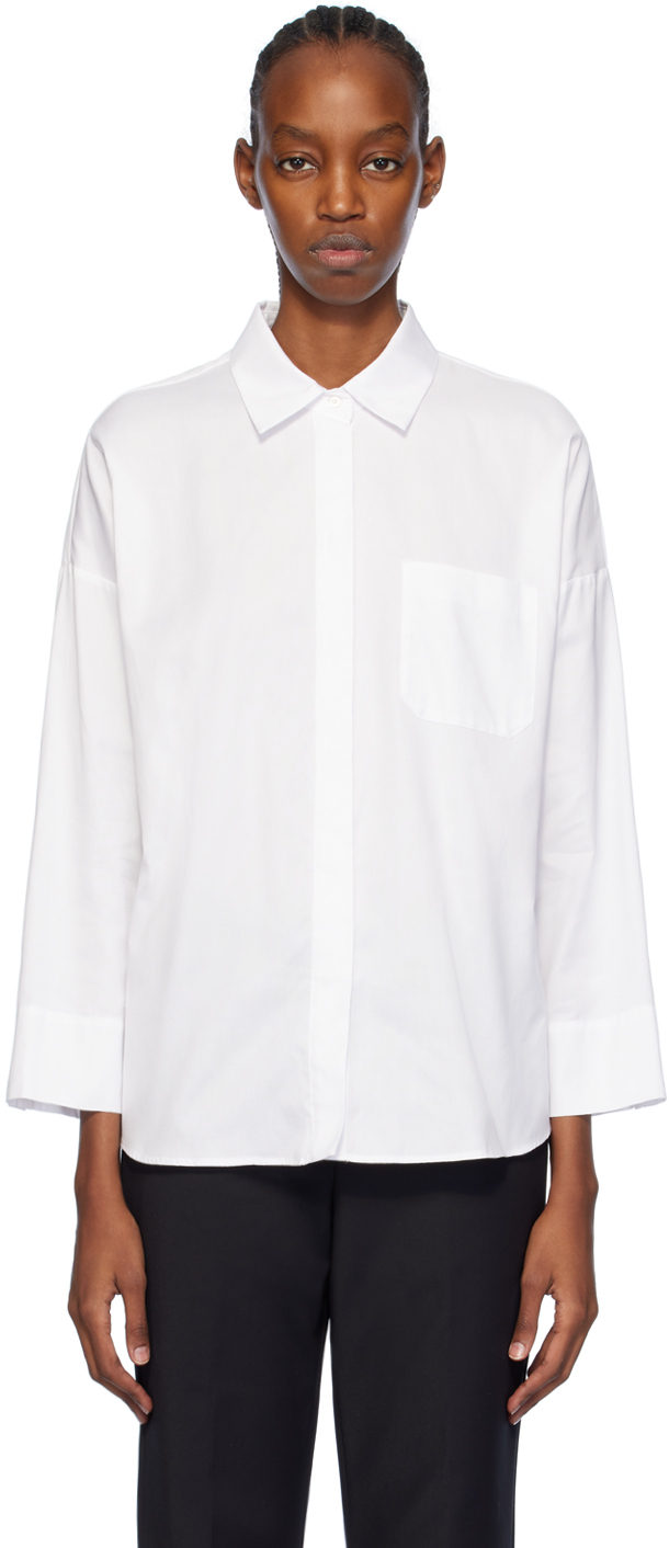 White Lodola Shirt by Max Mara on Sale