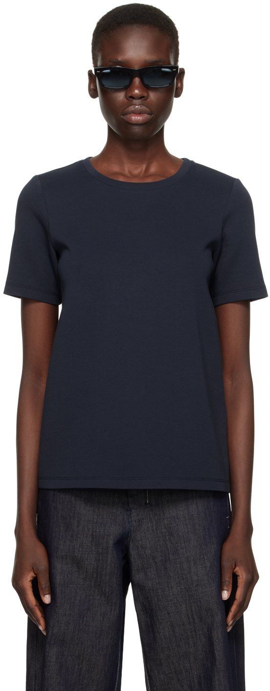 Max Mara Navy Fianco T-shirt In 3 Ultramarine