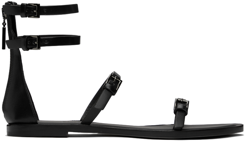 VIP【送料関税込】MAX MARA black buckle-fastening sandal Sandals black | Max Mara
