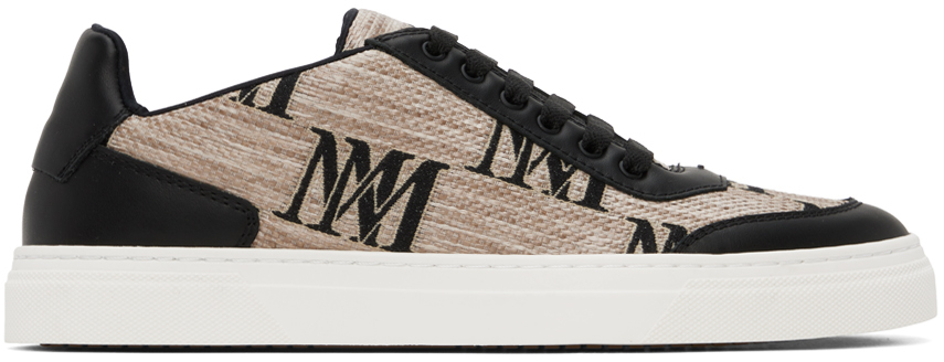 【関税込み】Max Mara ベージュ&ブラック Logocity スニーカー Max Maraのベージュ&ブラック Logocity スニーカーがセール中