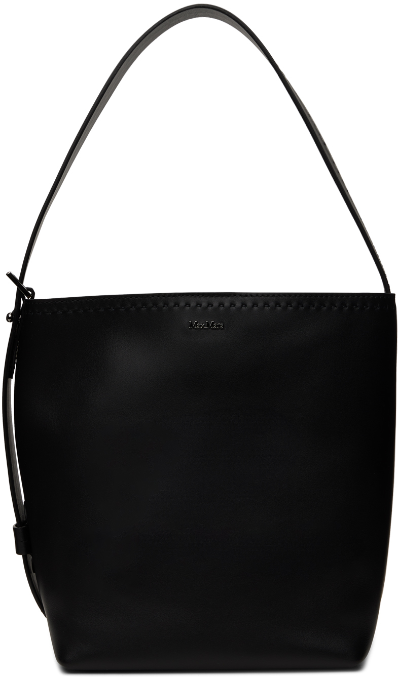 Max Mara: Black Small Leather Archetipo Tote | SSENSE