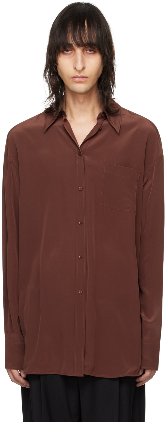 Max Mara: Brown Rovigo Shirt | SSENSE