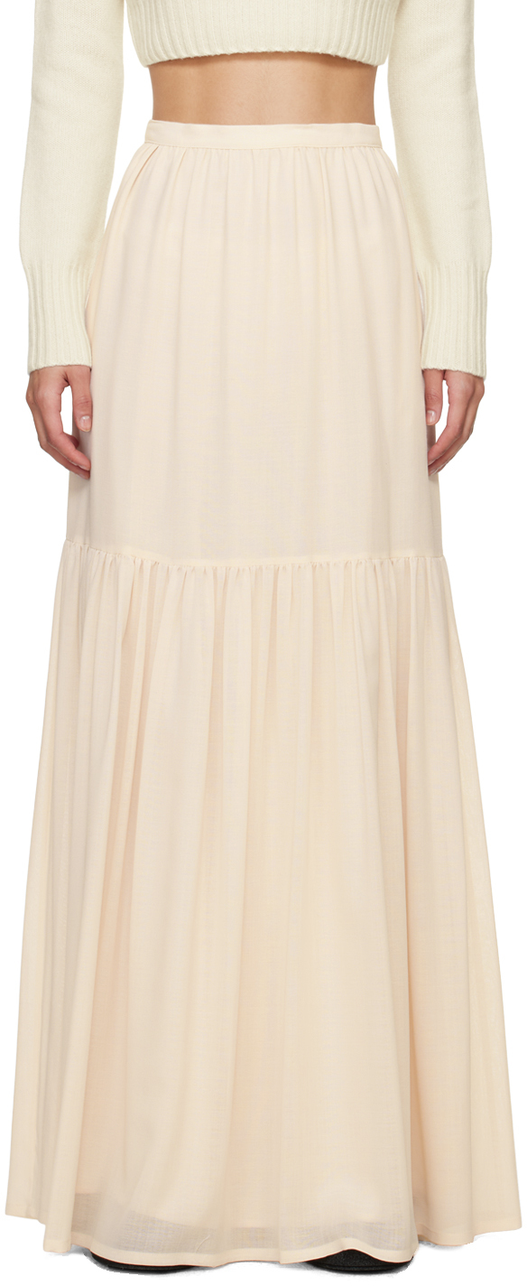 max mara off-white cafila maxi skirt