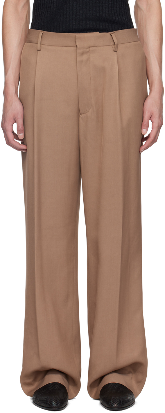 Pantalon Habillé Sartorio Kiton Taille 35 US - Laine Mélangée Bleu, Plat Devant, Neuf Avec Étiquette