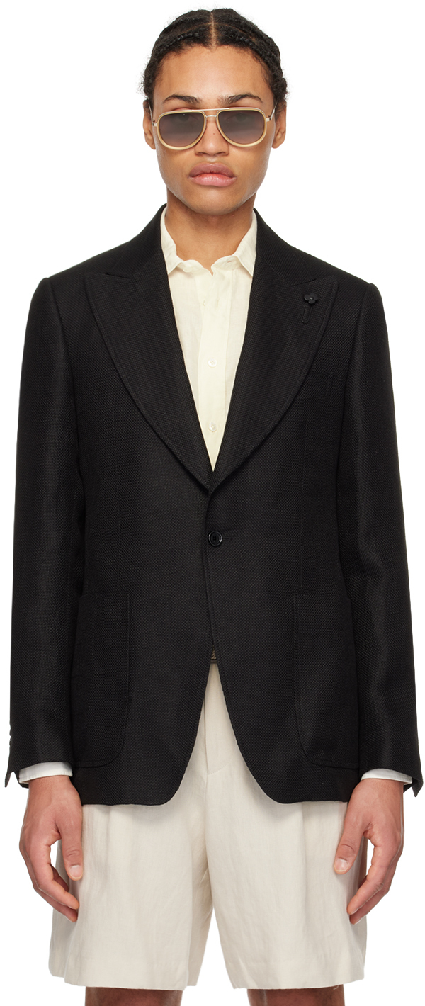LARDINI ブラック テーラードジャケット XL Lardiniのブラック Attitude テーラードジャケットがセール中