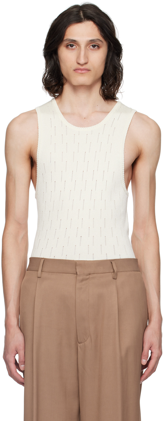 Jil Sander: Blouson blanc cassé à col droit | France