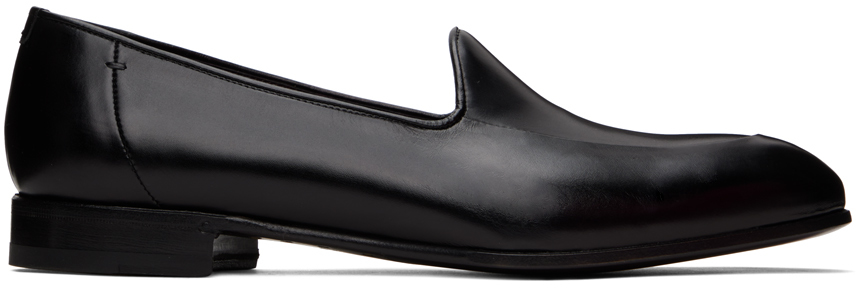 【関税込み】Lardini ブラック Eqevan Scarpa ローファー Black Eqevan Scarpa Loafers by Lardini on Sale