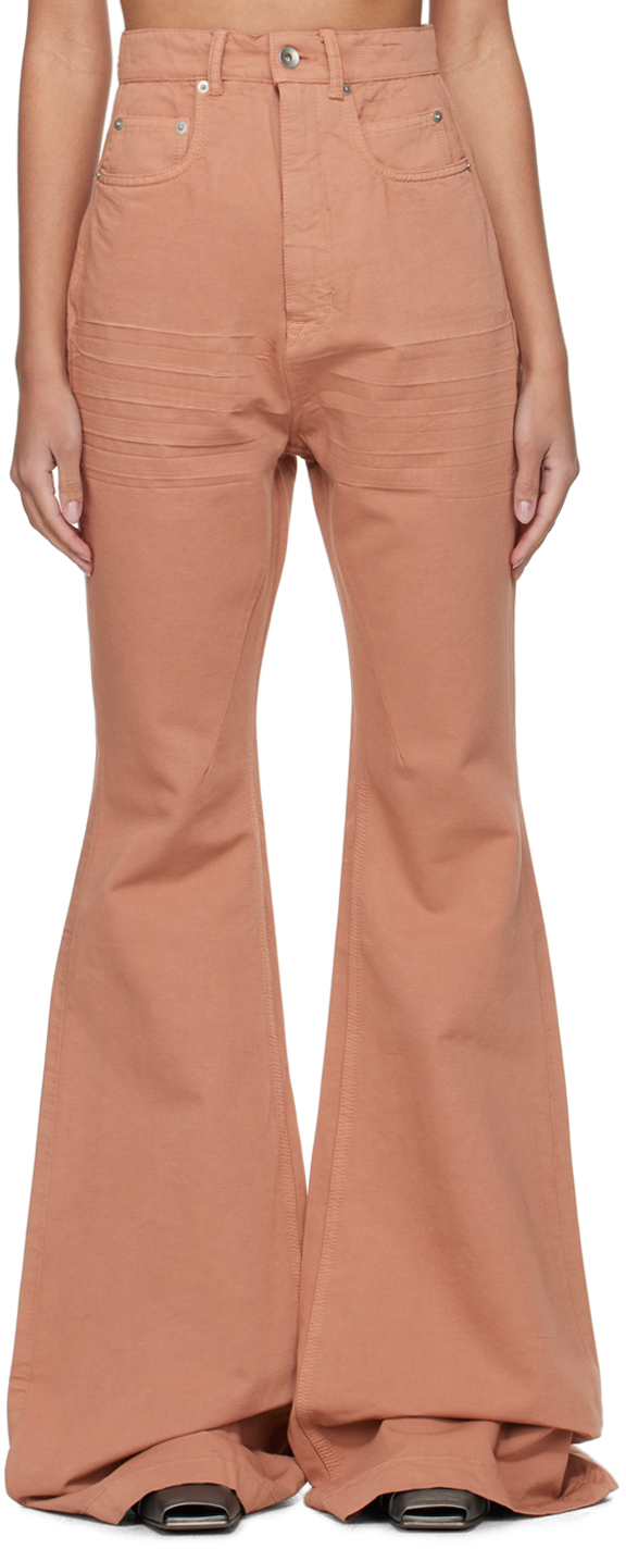 Rick Owens Drkshdw Bolan High-rise Bootcut Jeans In Pink