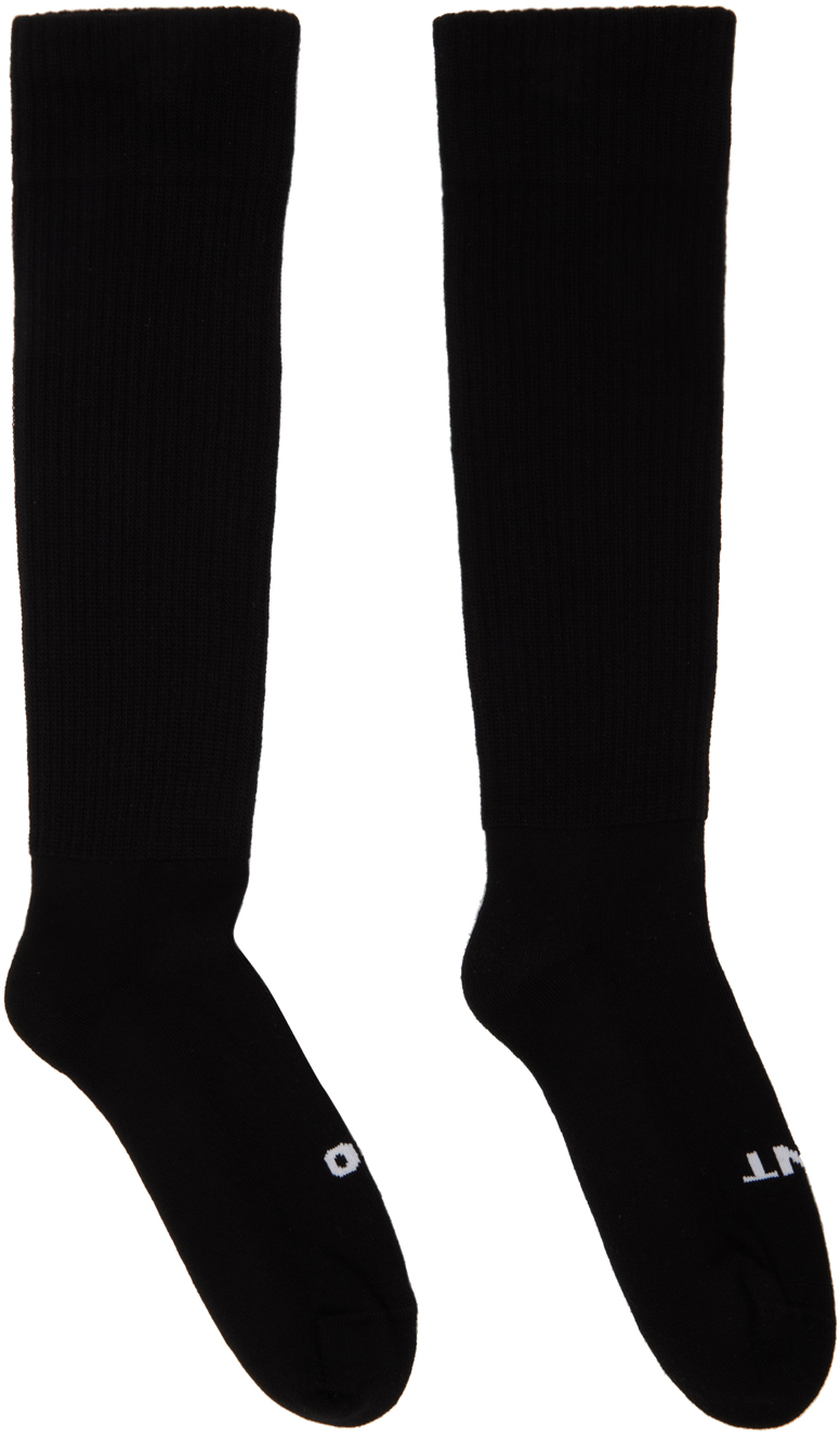Rick Owens DRKSHDW: Black 'So Cunt' Socks | SSENSE