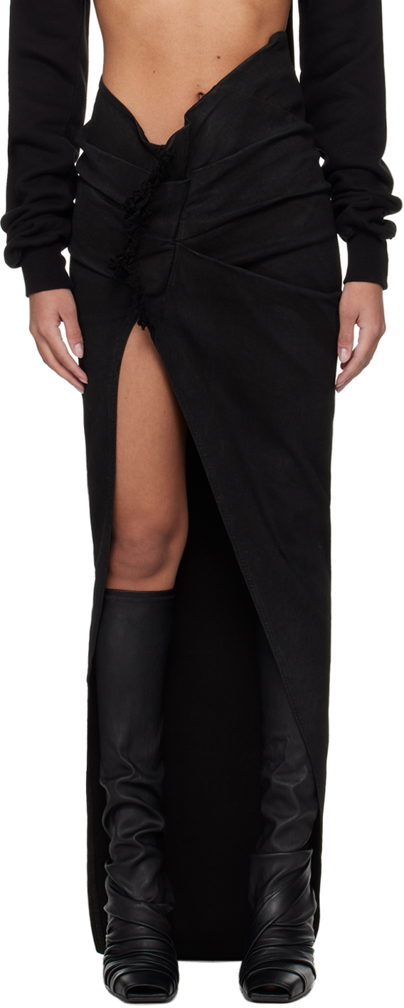 Black Edfu Denim Maxi Skirt