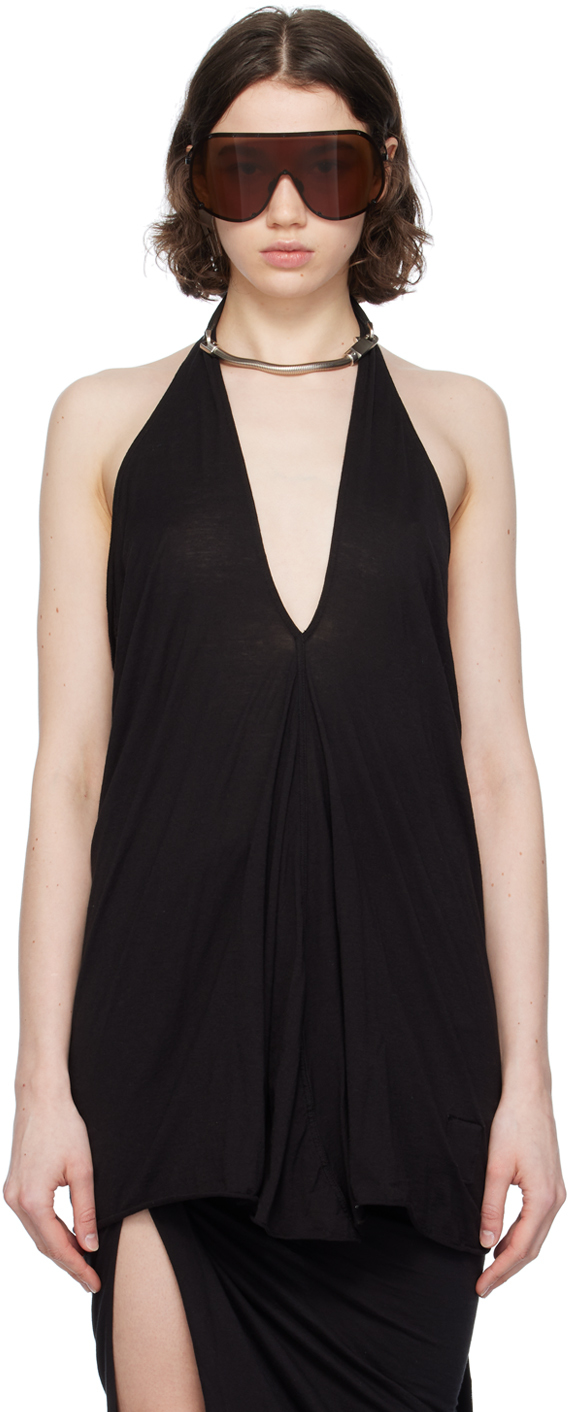 【関税&送料込み】Rick Owens Halter Brief Clothing Black Halter T Tank Top by Rick Owens DRKSHDW on Sale