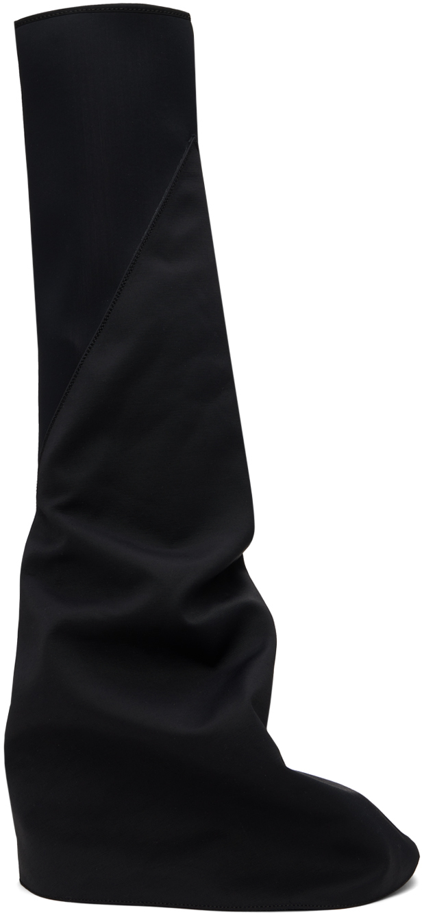 Rick Owens Drkshdw Fetish Canvas Sneaker Boots In Black,white